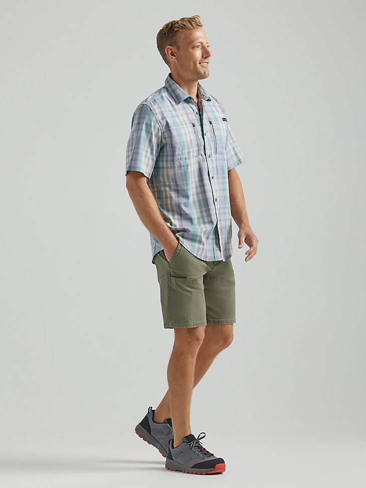 ATG by Wrangler Men's Side Pocket Utility Short in Dusty Olive