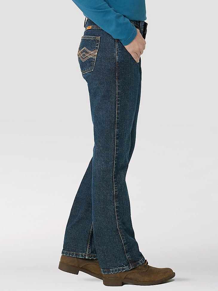 Women's Wrangler FR Flame Resistant Mid-Rise Bootcut Jean in Crosshatch