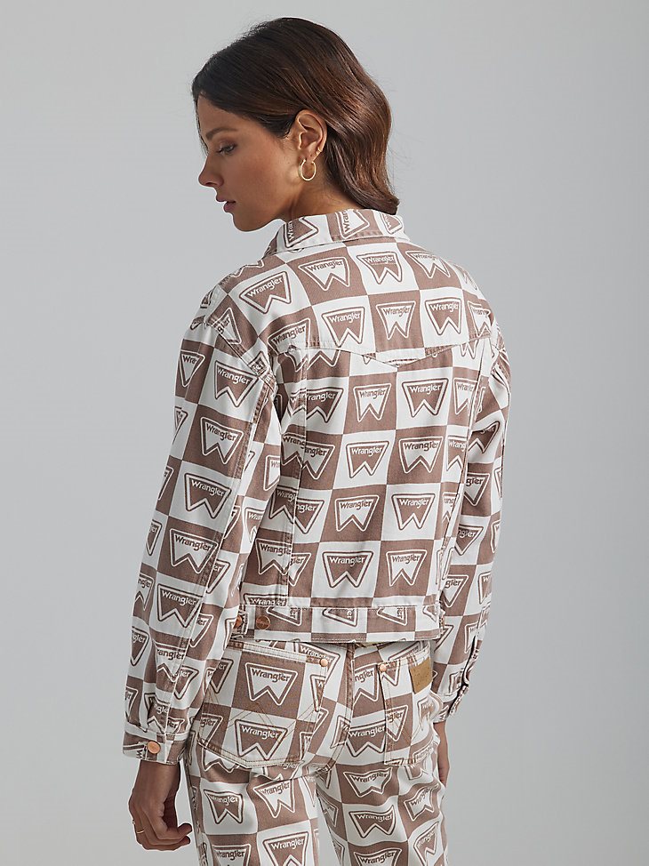 Women's Heritage Signature Print Jacket in Frapuccino