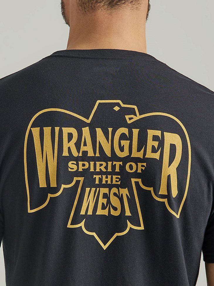 Men's Eagle Spirit Graphic T-Shirt in Jet Black