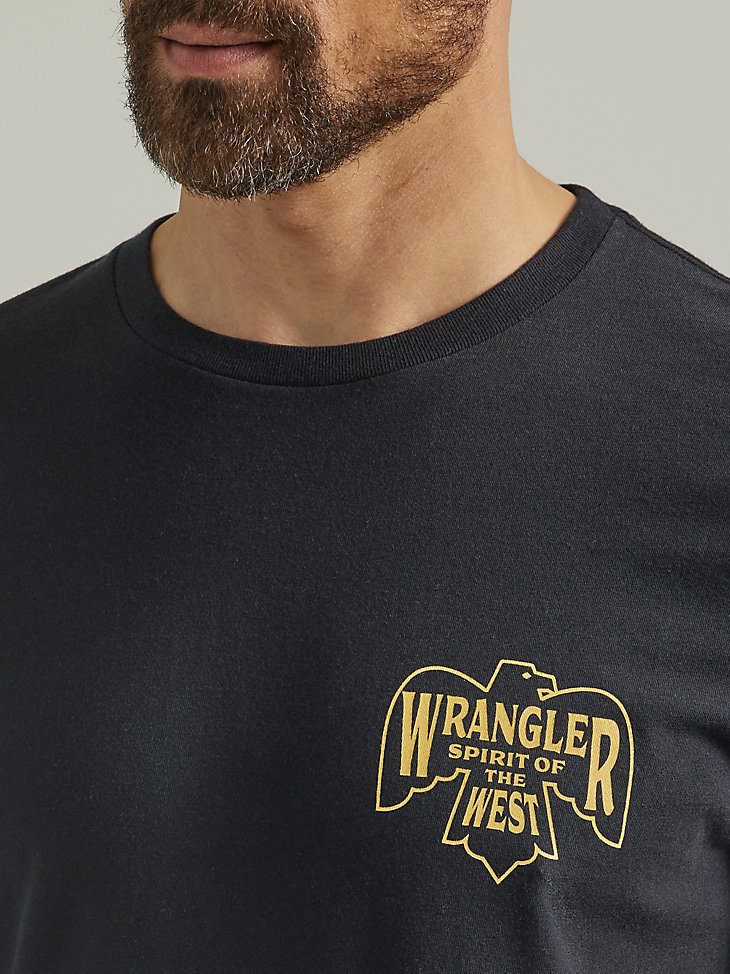 Men's Eagle Spirit Graphic T-Shirt in Jet Black