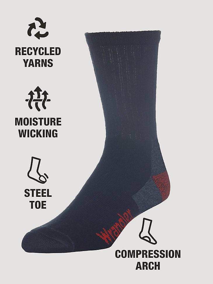 Men's Cold Weather Work Socks (3-pack) in Black