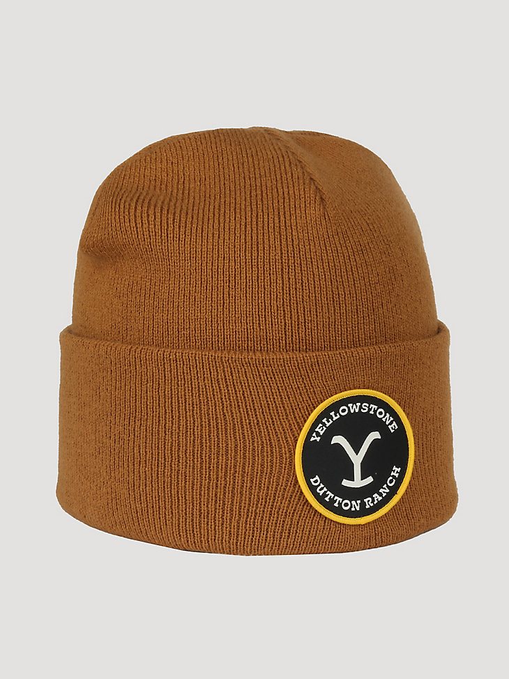Embroidered Solid Beanie in Duck Brown