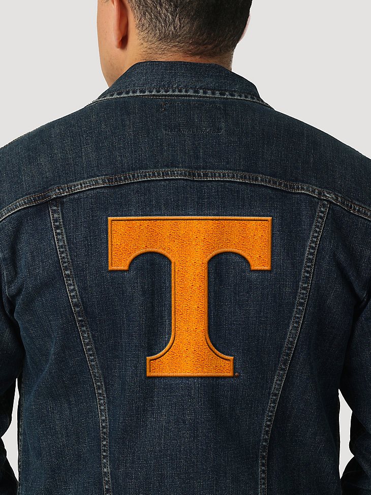 Men's Wrangler Retro Collegiate Embroidered Denim Jacket in University of Tennessee