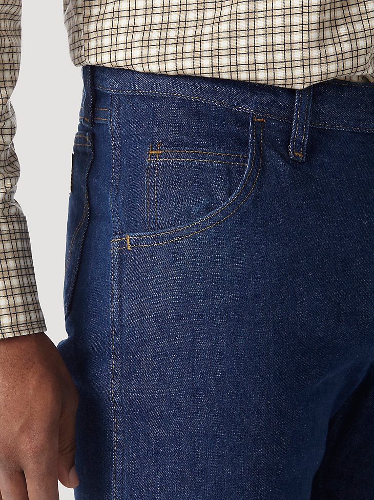 Men's Wrangler FR Flame Resistant Regular Fit Lightweight Denim Jean in Prewash