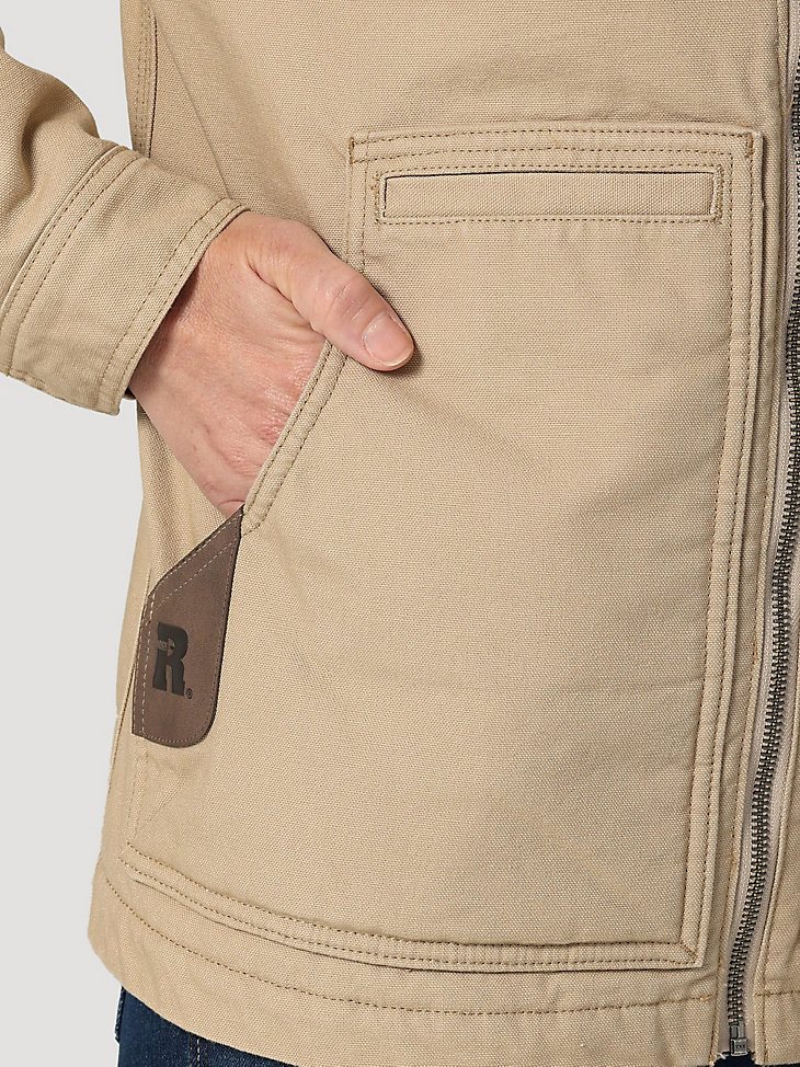 Womens RIGGS Tough Layers Sherpa Lined Canvas Jacket in Golden Khaki