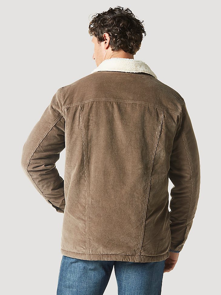 Men's Western Sherpa Lined Wrange Jacket in Chocolate Chip
