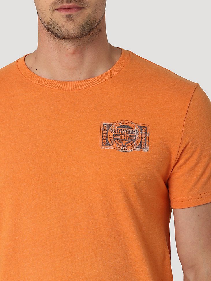 Wrangler Vintage Belt Buckle T-shirt in Harvest Pumpkin