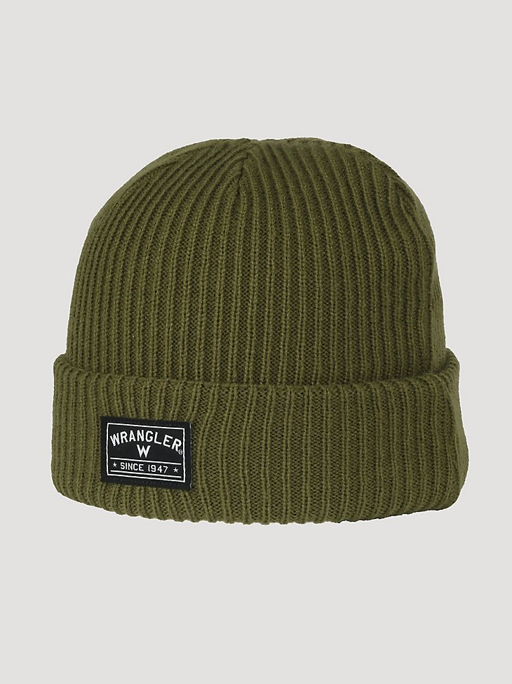 Wrangler Logo Beanie in Olive
