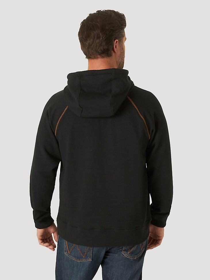Wrangler FR Flame Resistant Long Sleeve Pullover Hoodie in Black