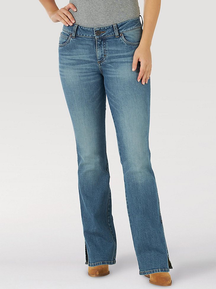 Women's Wrangler Retro Mae Side Slit Bootcut Jean in riley