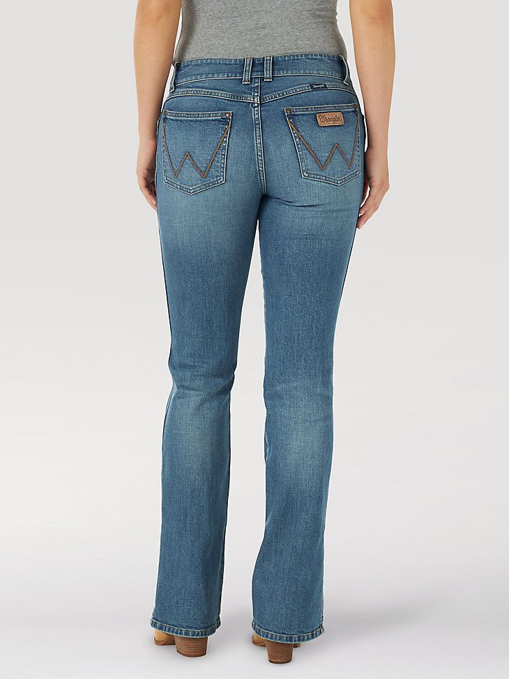 Women's Wrangler Retro Mae Side Slit Bootcut Jean in riley