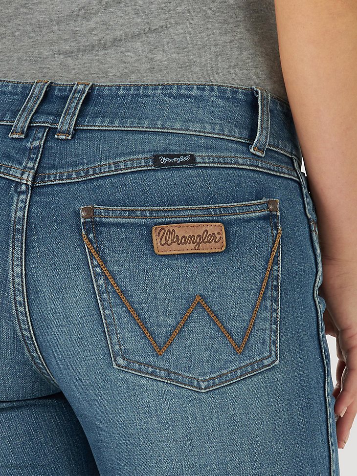 Women's Wrangler Retro Mae Side Slit Bootcut Jean in riley