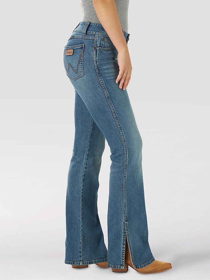 Women's Wrangler Retro Mae Side Slit Bootcut Jean in riley
