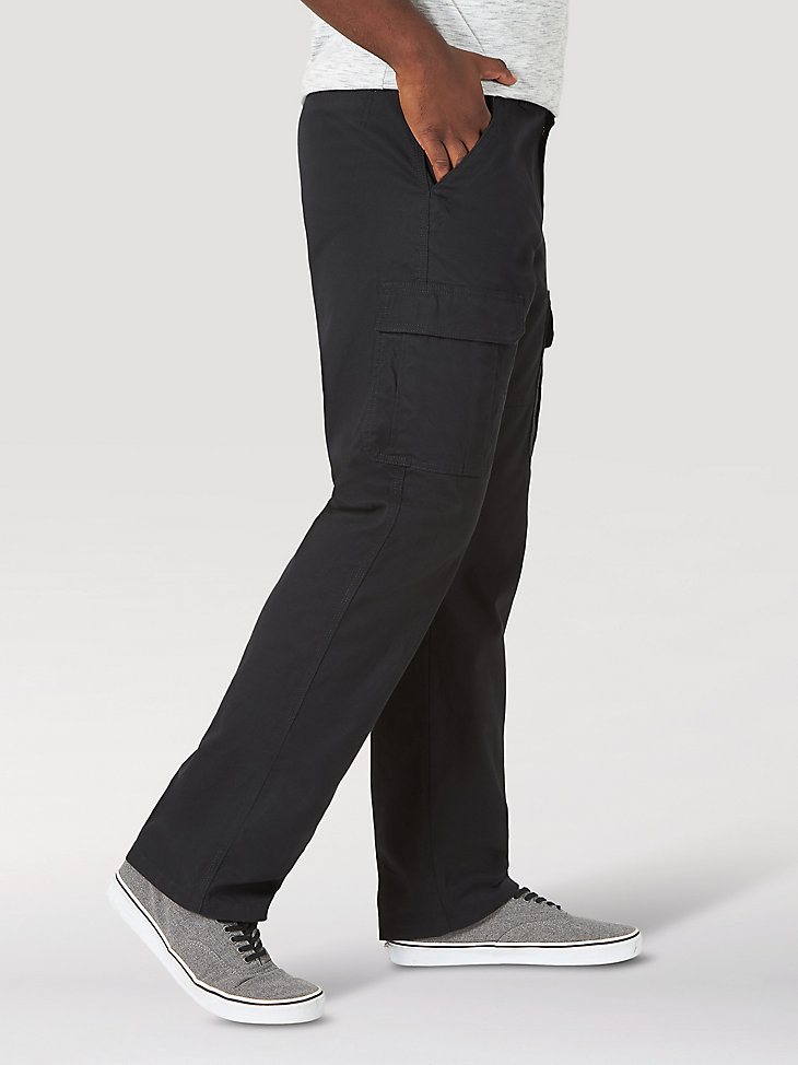 Wrangler Men's Five Star Premium Relaxed Fit Flex Cargo Pant in Black