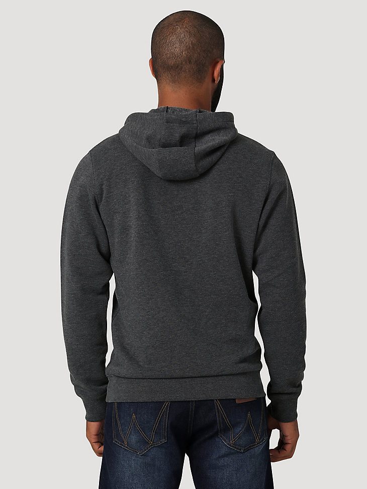 Men's Wrangler Camo Logo Hoodie in Caviar Heather