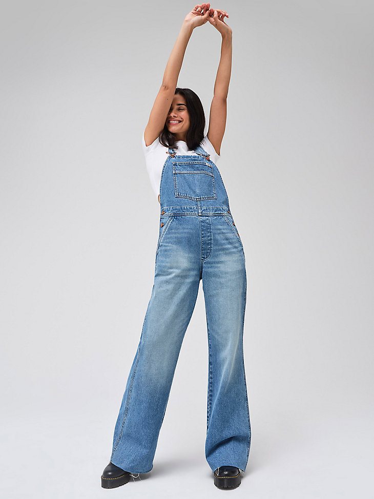 Women's Classic Denim Overalls in First Love Blue