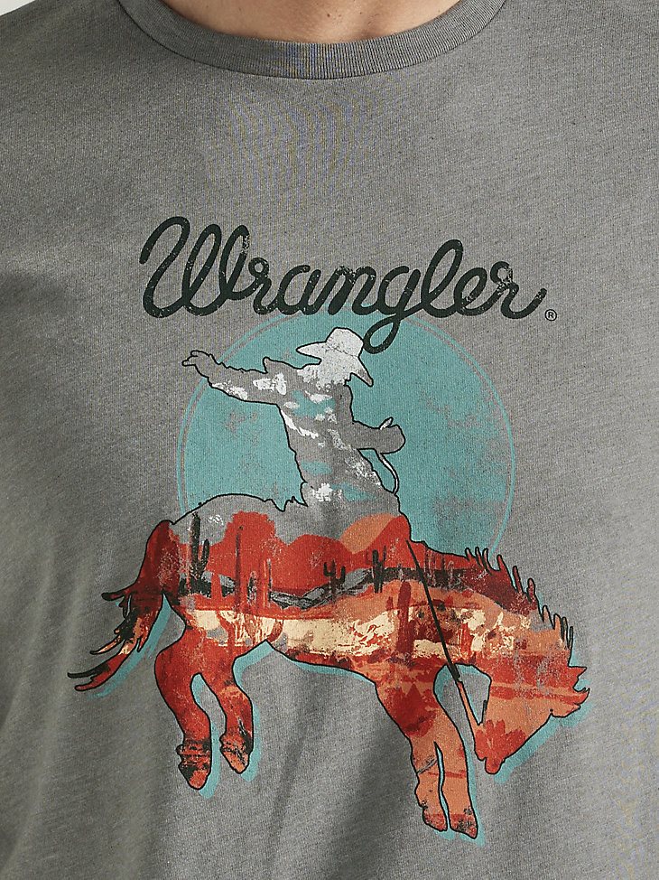Men's Desert Bronco T-Shirt in Pewter