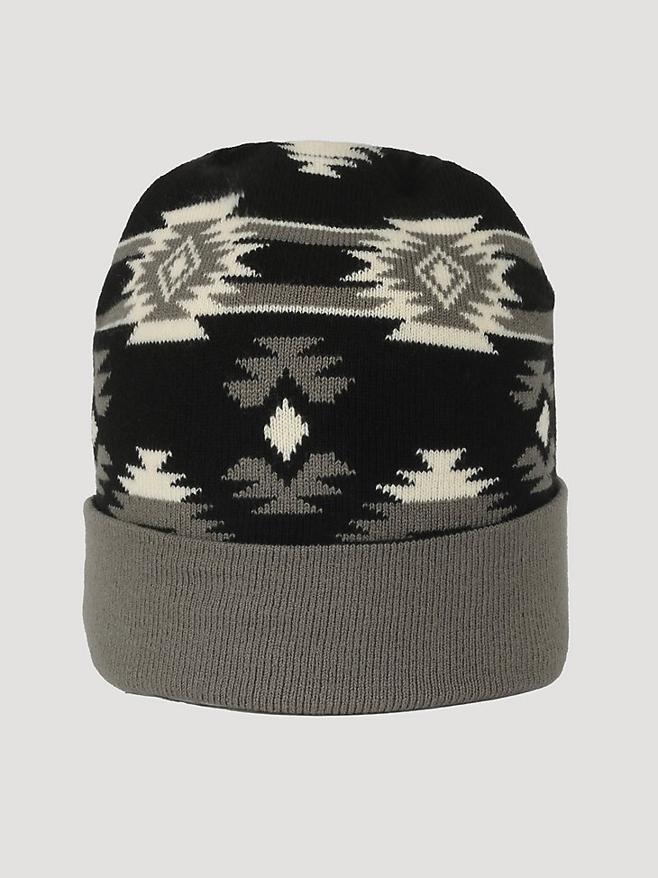 Southwest Print Beanie in Black