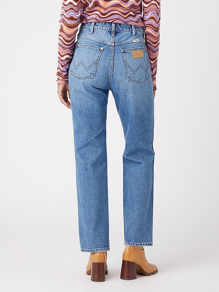 Women's Wrangler Wild West 603 High Rise Straight Jean in Patty