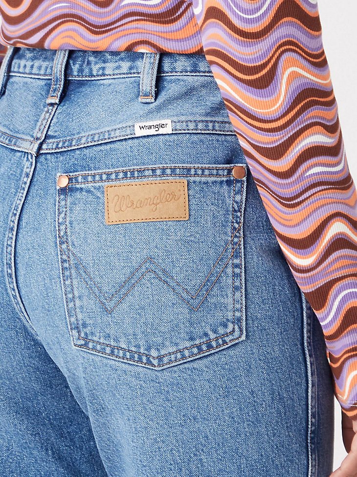 Women's Wrangler Wild West 603 High Rise Straight Jean in Patty