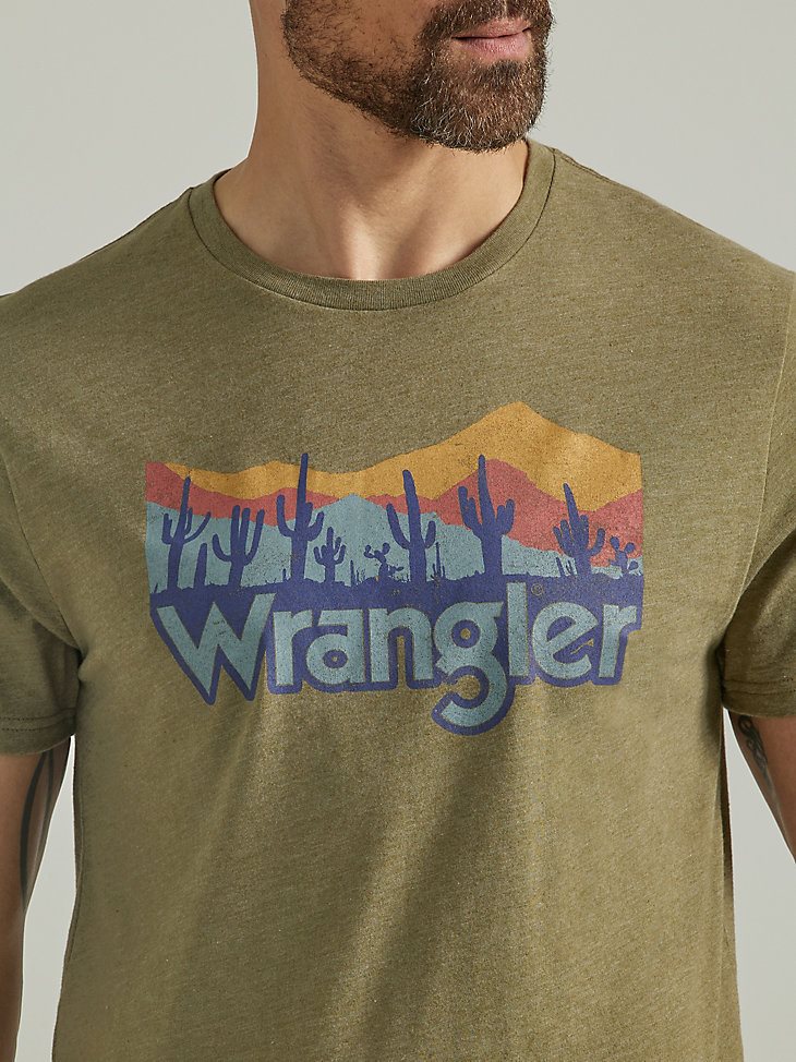 Men's Cactus Forest Graphic T-Shirt in Burnt Olive