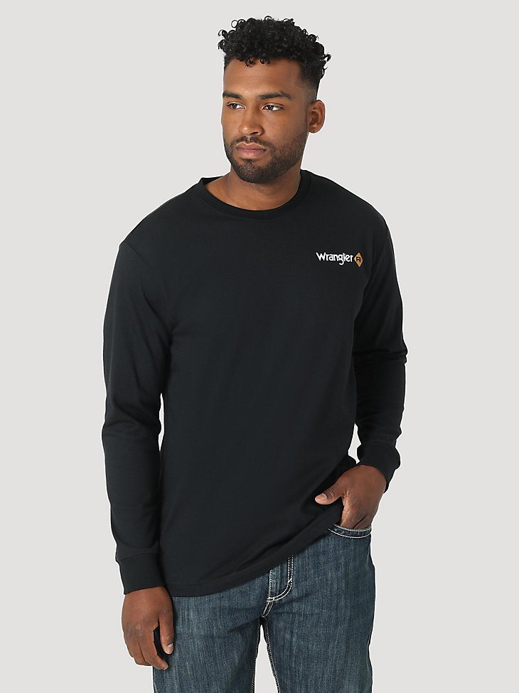FR LS Skull Tools Logo Graphic T-Shirt in Black