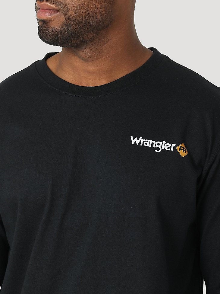 FR LS Skull Tools Logo Graphic T-Shirt in Black