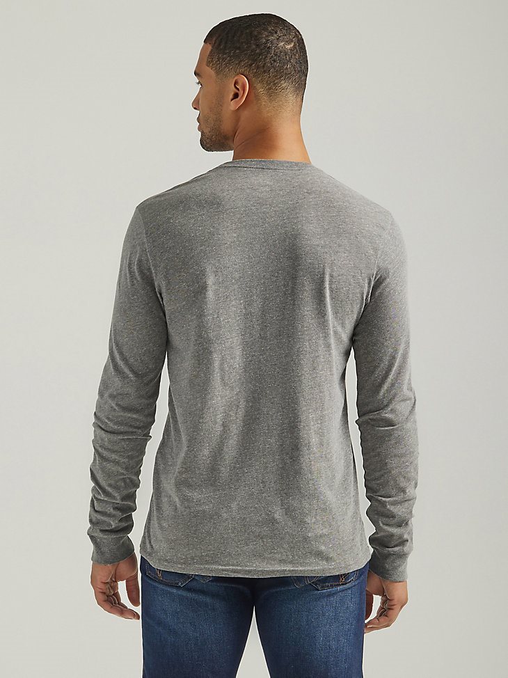 Men's Wrangler Long Sleeve Desert Sunrise T-Shirt in Graphite Heather