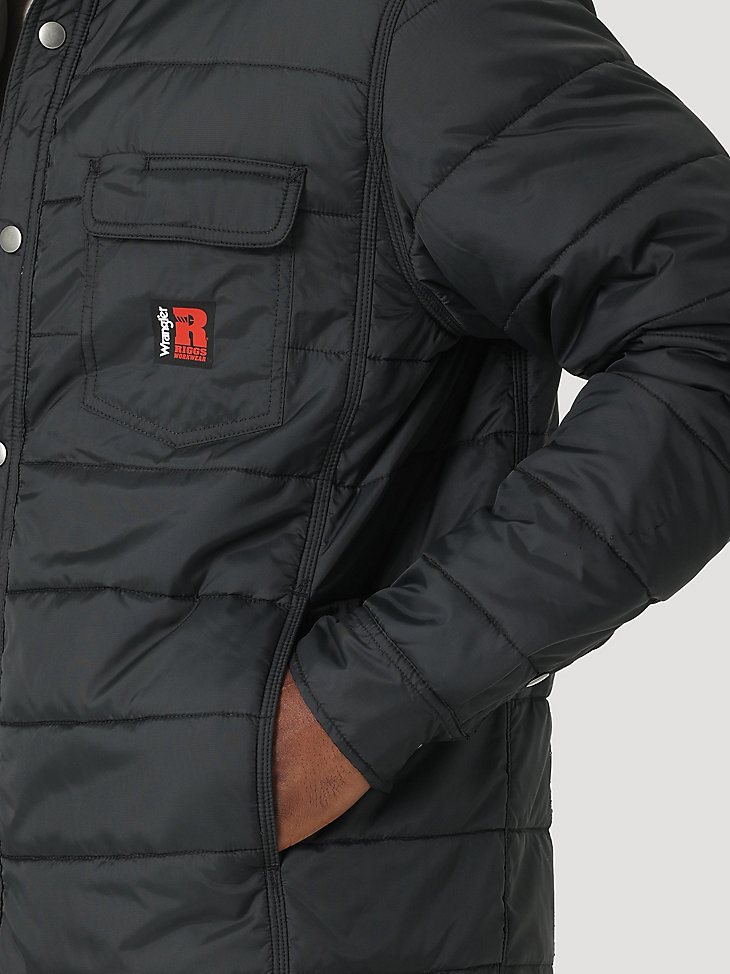Mens RIGGS Tough Layers Insulated Shirt Jacket in Jet Black