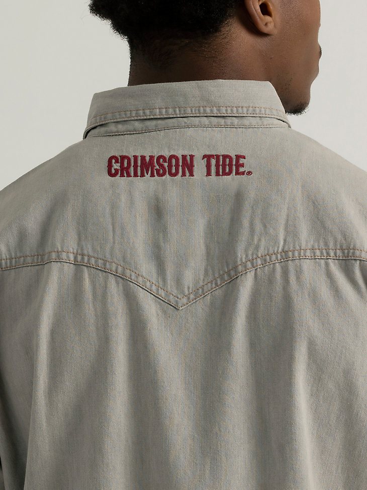 Men's Wrangler Collegiate Cowboy Cut Western Snap Shirt in University of Alabama