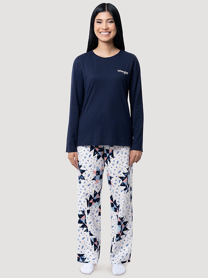Women's Floral Sleep Set in Blue