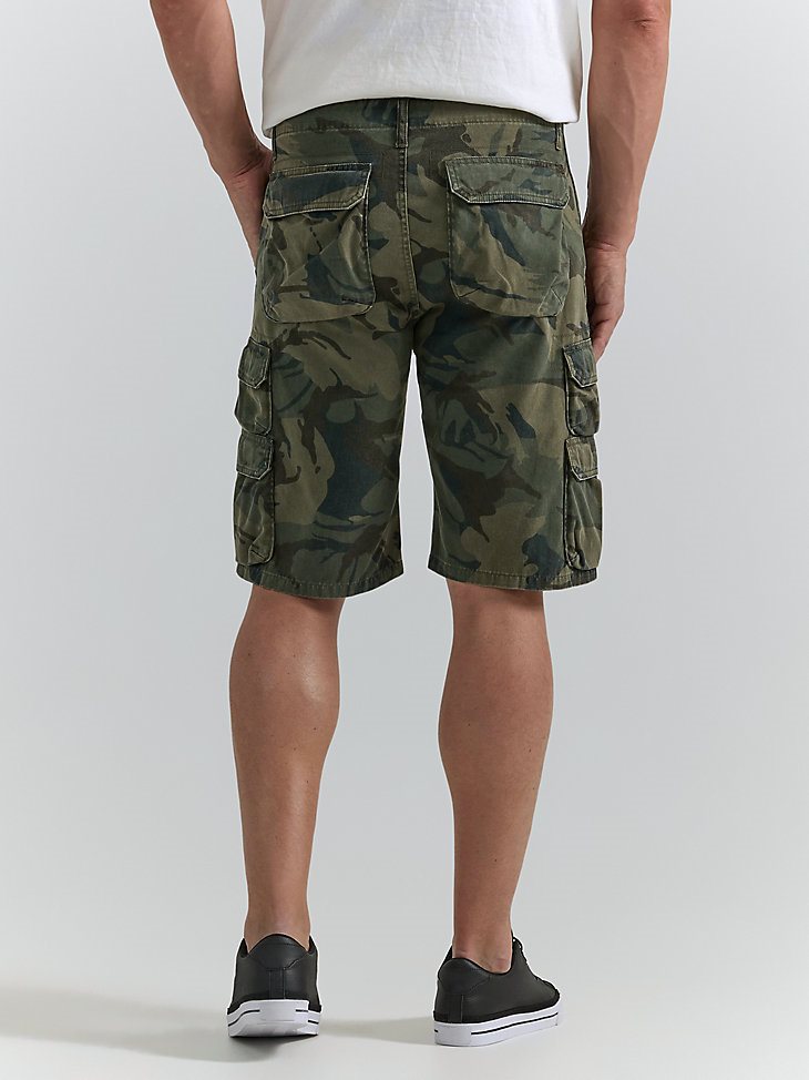 Men's Wrangler Authentics Cargo Short in Green Camo