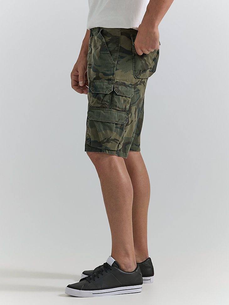 Men's Wrangler Authentics Cargo Short in Green Camo