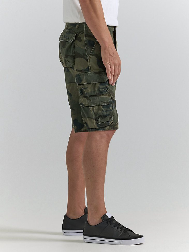 Men's Wrangler Authentics Cargo Short in Green Camo