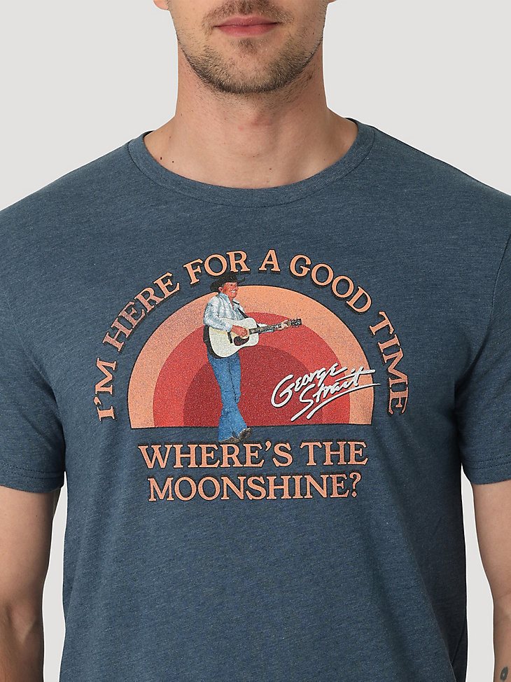 Wrangler George Strait Where's the Moonshine T-Shirt in Midnight Navy