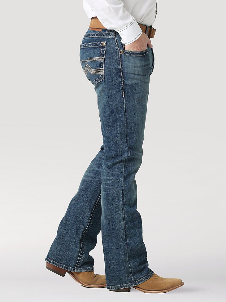 Men's Rock 47 by Wrangler Slim Fit Bootcut Jean in Faded Aqua