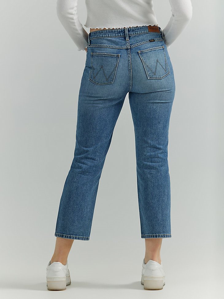 Women's High Rise Rodeo Straight Crop in Sunset