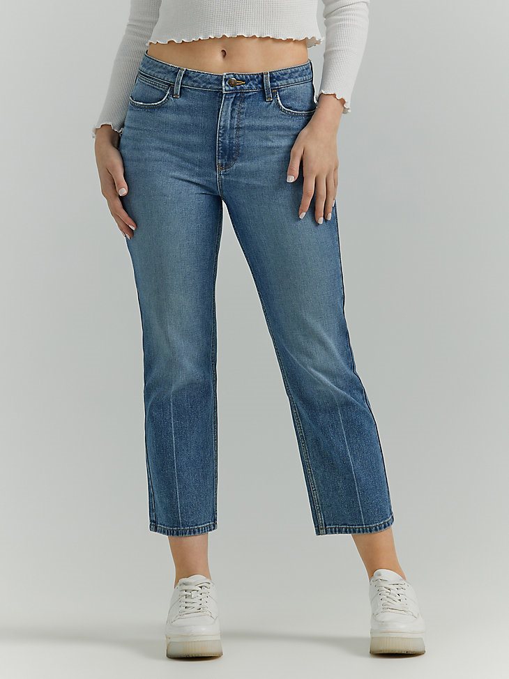 Women's High Rise Rodeo Straight Crop in Sunset