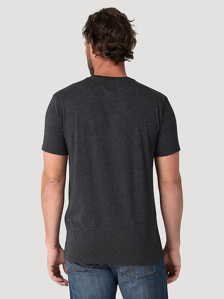 Wrangler Mexico Flag Kabel T-Shirt in Caviar Heather