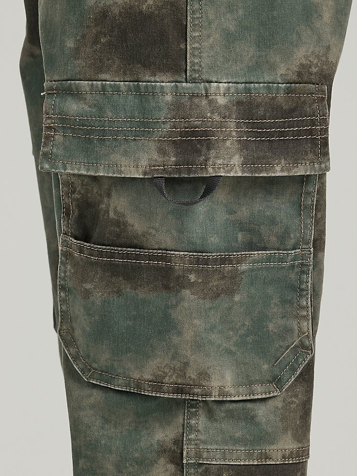 Boy's Loose Fit Cargo Jogger (8-16) in Blurred Camo Forest