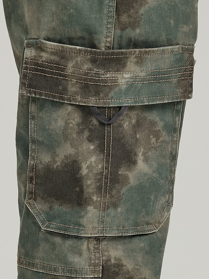Boy's Loose Fit Cargo Jogger (8-16) in Blurred Camo Forest