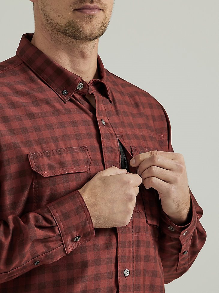 Wrangler RIGGS Workwear Technical Work Shirt in Red