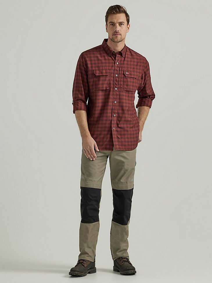 Wrangler RIGGS Workwear Technical Work Shirt in Red