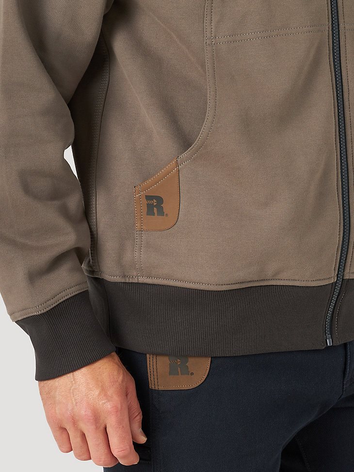 Wrangler RIGGS Workwear Tough Layers Full Zip Work Hoodie in Granite Grey