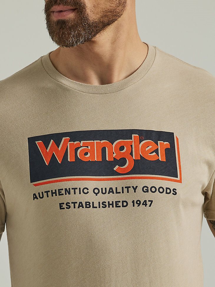 Men's Quality Goods Graphic T-Shirt in Trench Coat