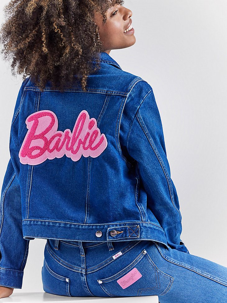 Wrangler x Barbie Zip Front Denim Jacket in Wrangler Blue