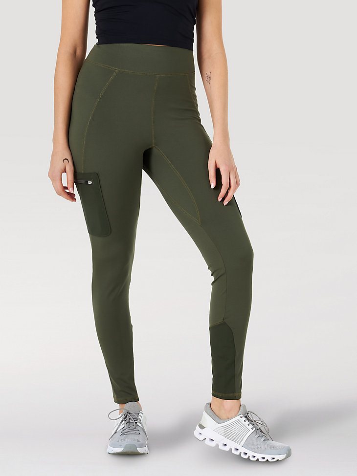 ATG by Wrangler Women's Cargo Leggings in Olive