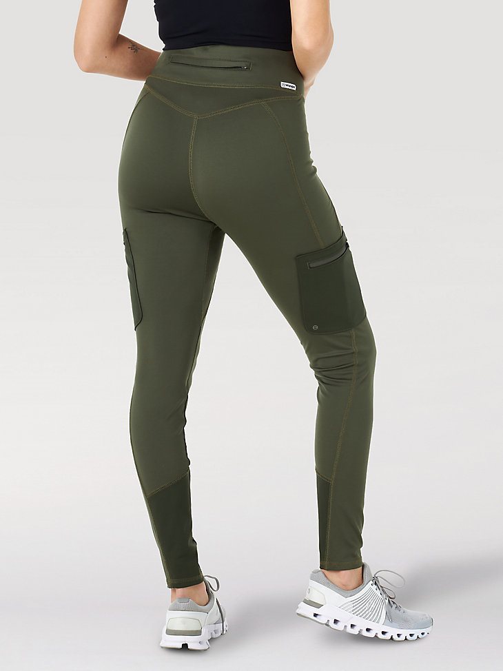 ATG by Wrangler Women's Cargo Leggings in Olive