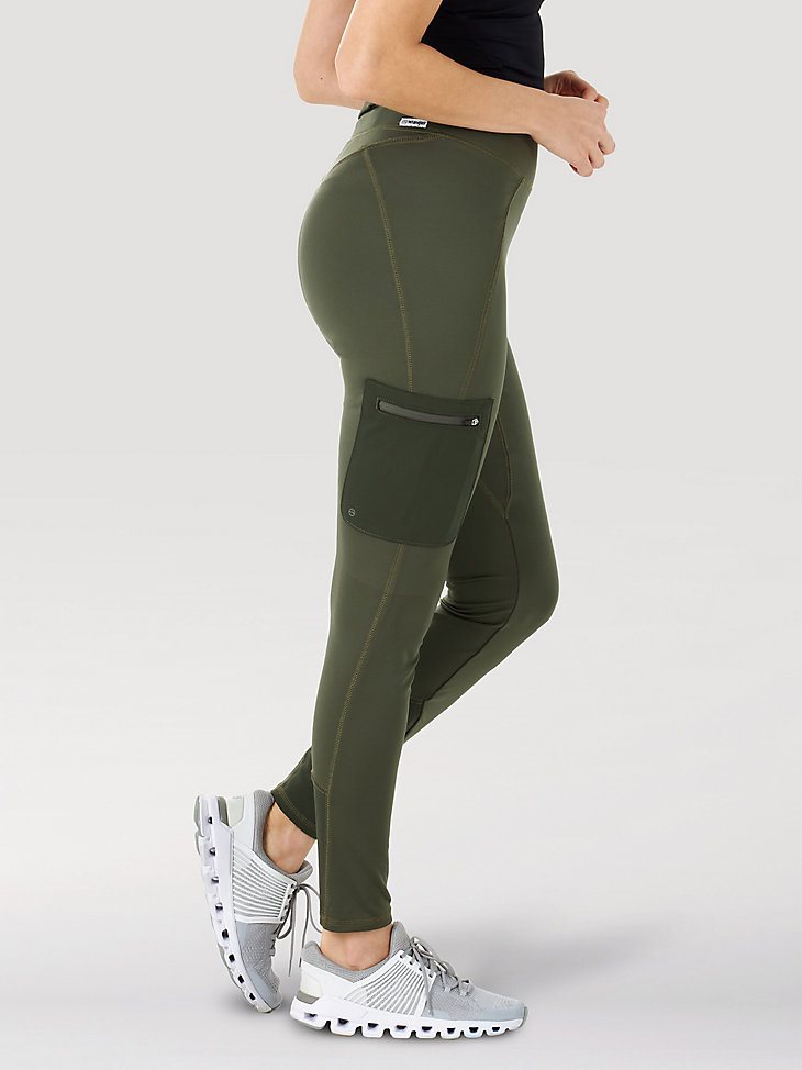 ATG by Wrangler Women's Cargo Leggings in Olive